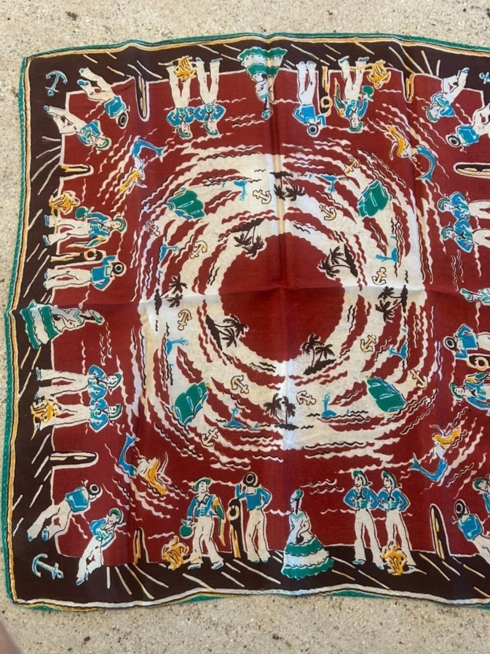Vintage Fun Nautical Theme Scarf